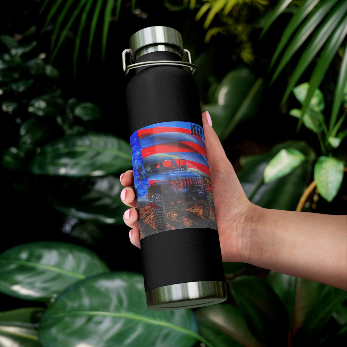 Copper Vacuum Insulated Bottle, 22oz American Jeep