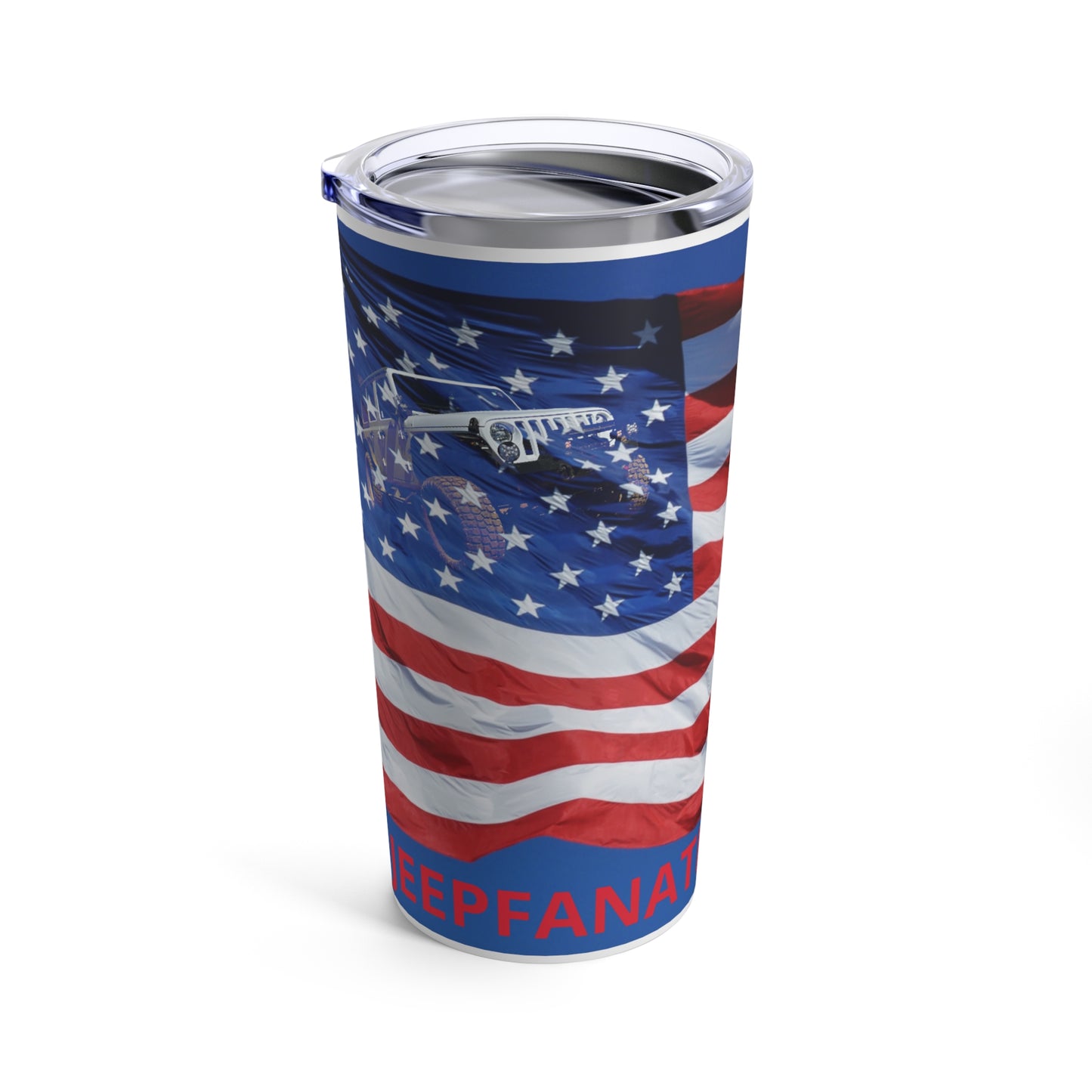 Tumbler 20oz Stars, Stripes and Jeeps