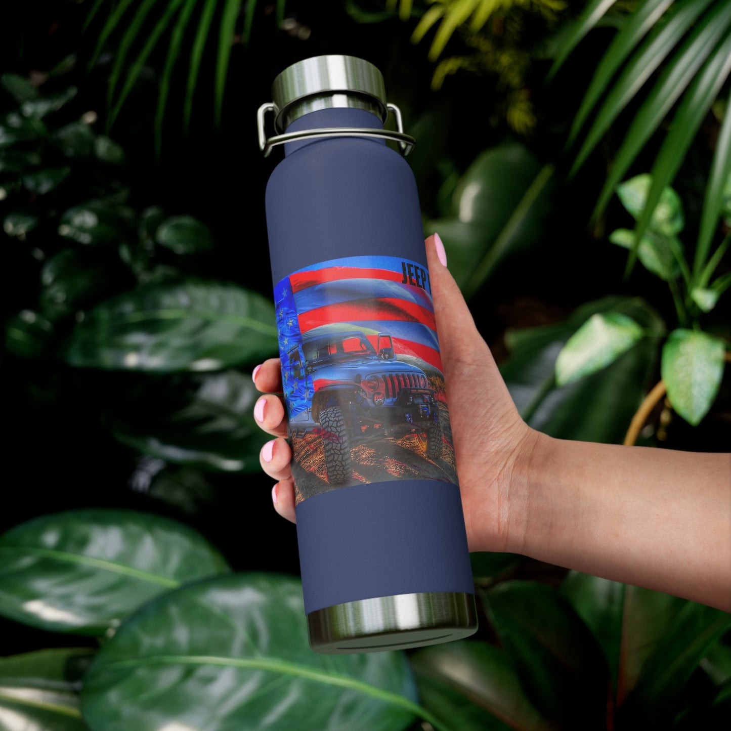 Copper Vacuum Insulated Bottle, 22oz American Jeep