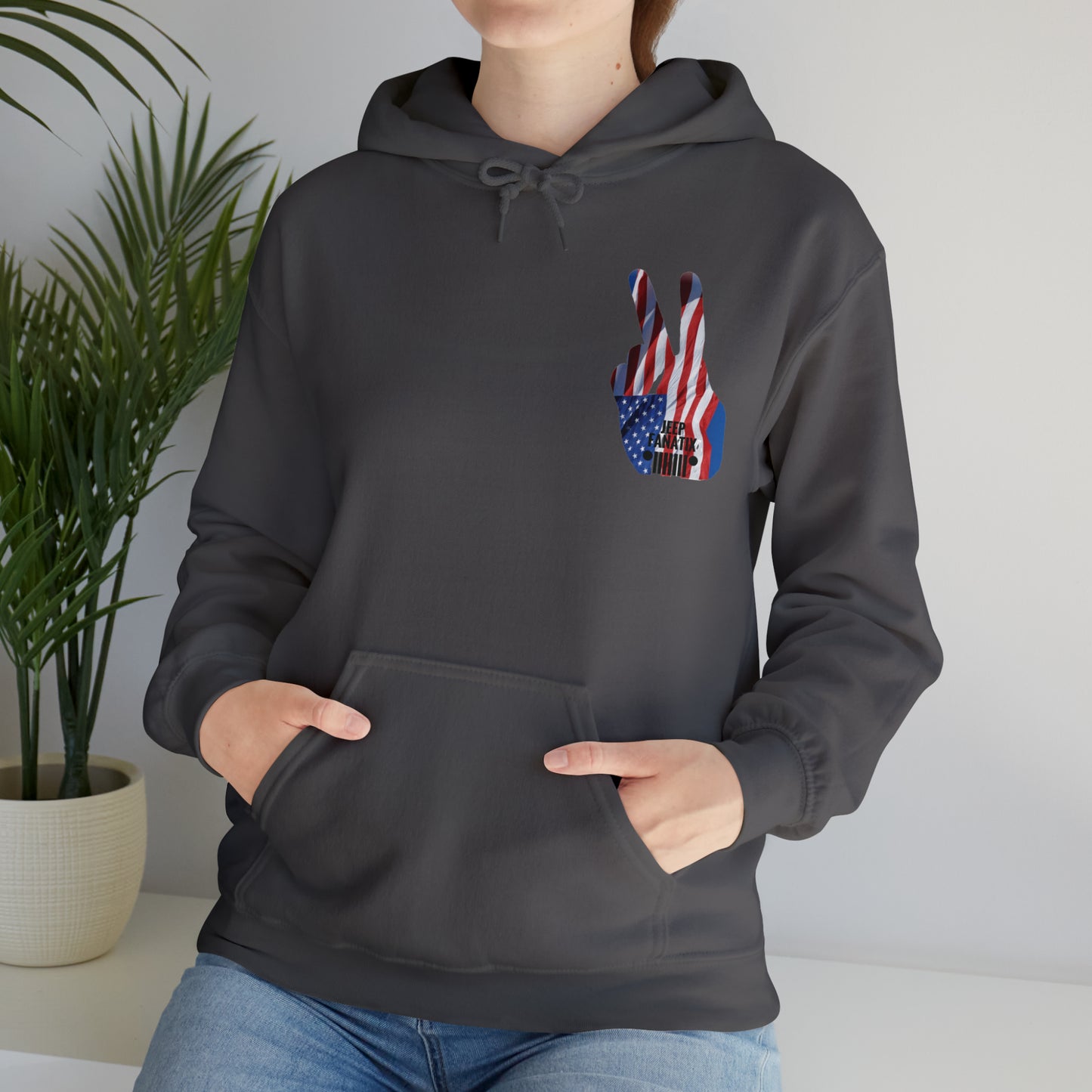 Unisex Heavy Blend™ Hooded Sweatshirt American Jeep Wave