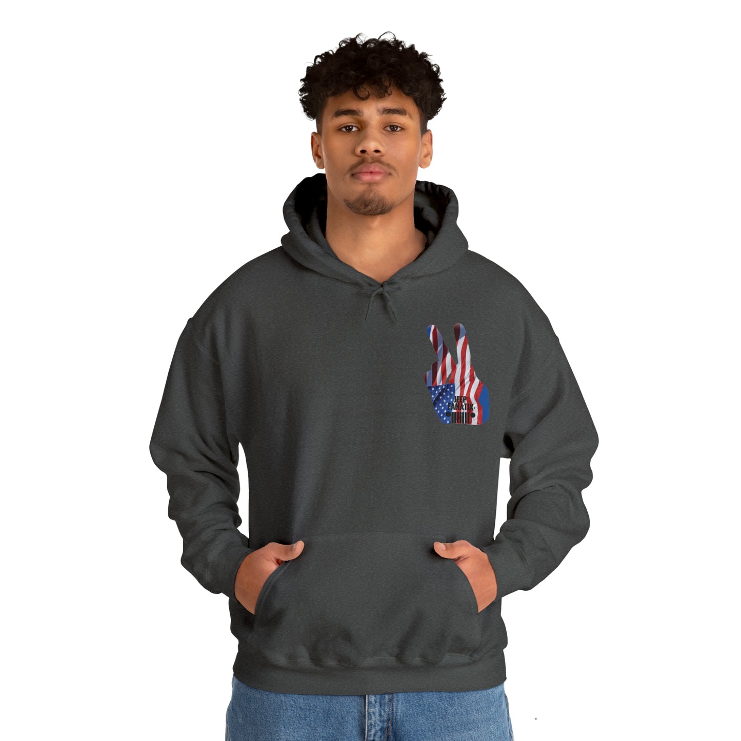 Unisex Heavy Blend™ Hooded Sweatshirt American Jeep Wave