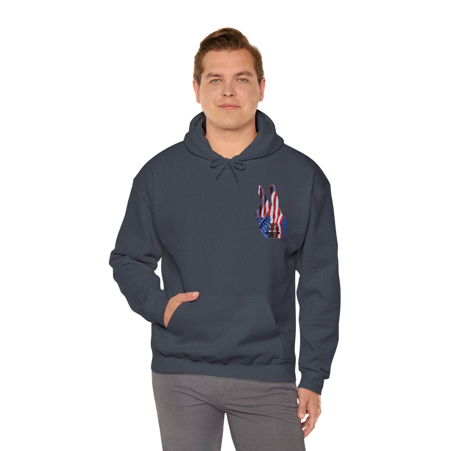 Unisex Heavy Blend™ Hooded Sweatshirt American Jeep Wave