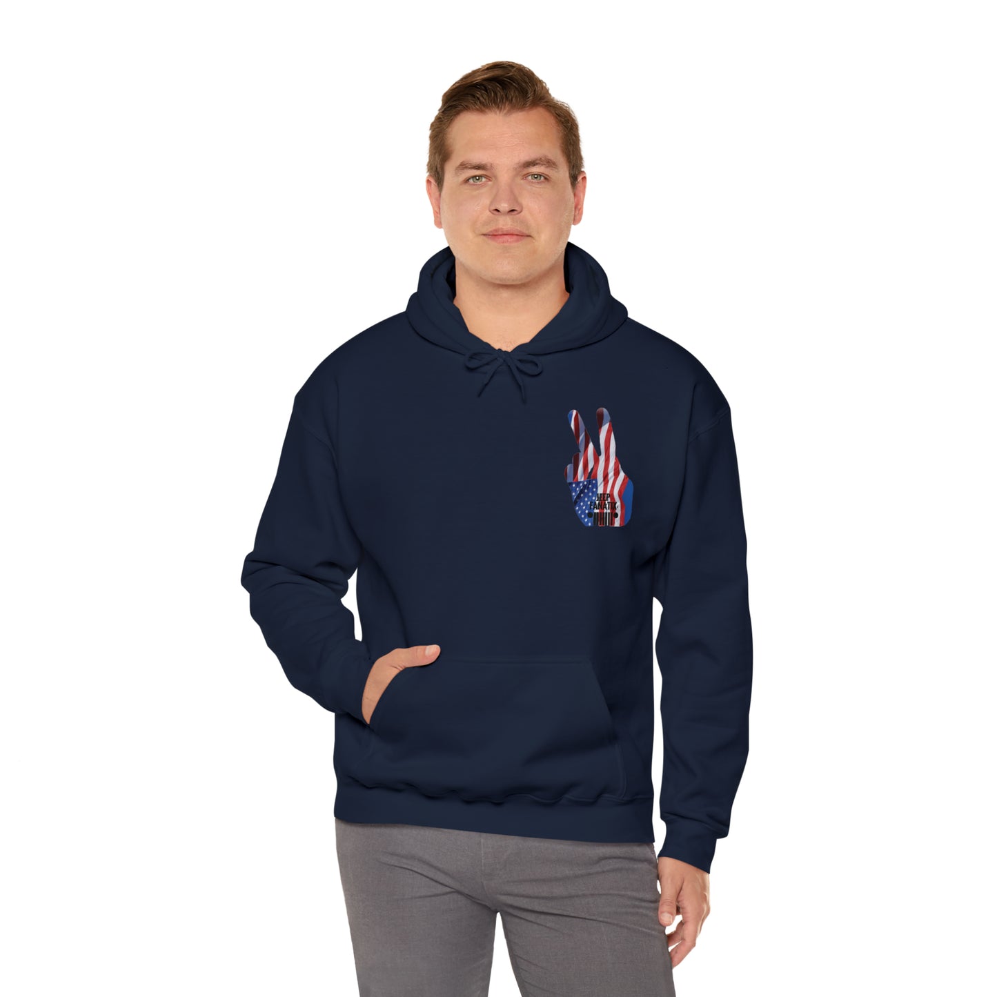 Unisex Heavy Blend™ Hooded Sweatshirt American Jeep Wave