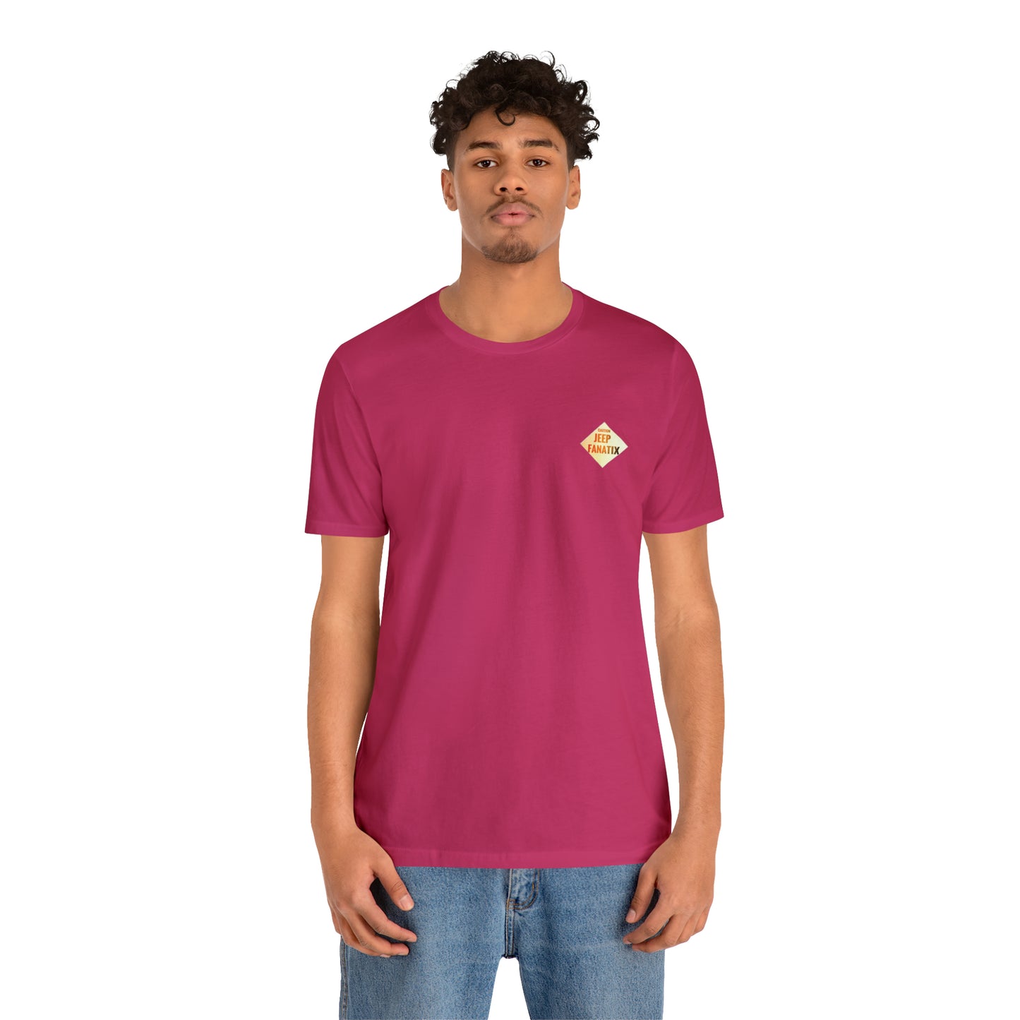 Unisex Jersey Short Sleeve Tee Pink Jeep Wave