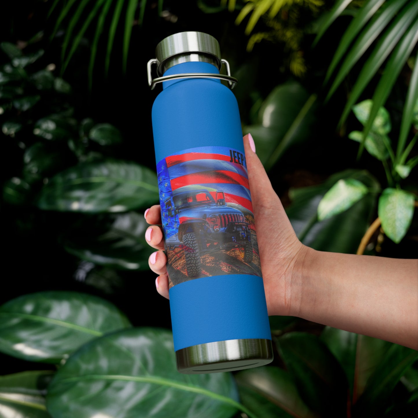 Copper Vacuum Insulated Bottle, 22oz American Jeep