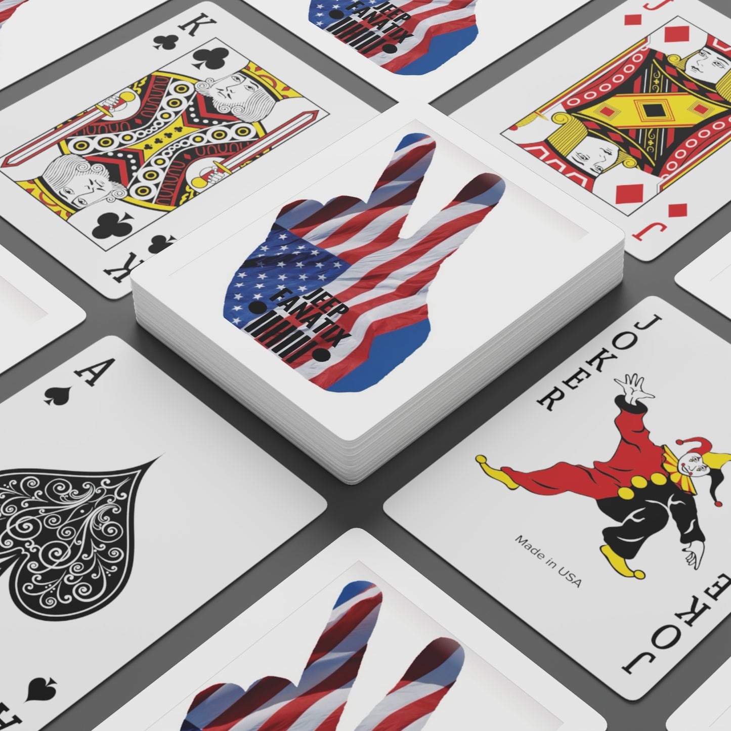 American Jeep Wave Custom Poker Cards