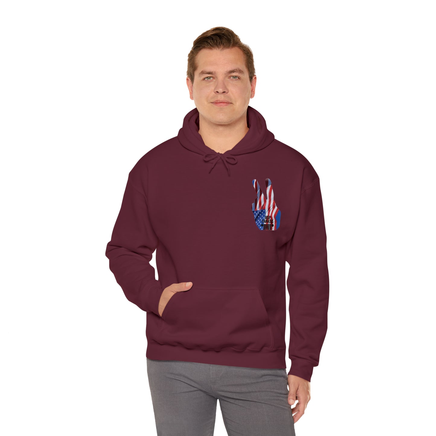 Unisex Heavy Blend™ Hooded Sweatshirt Stars, Stripes and Jeeps