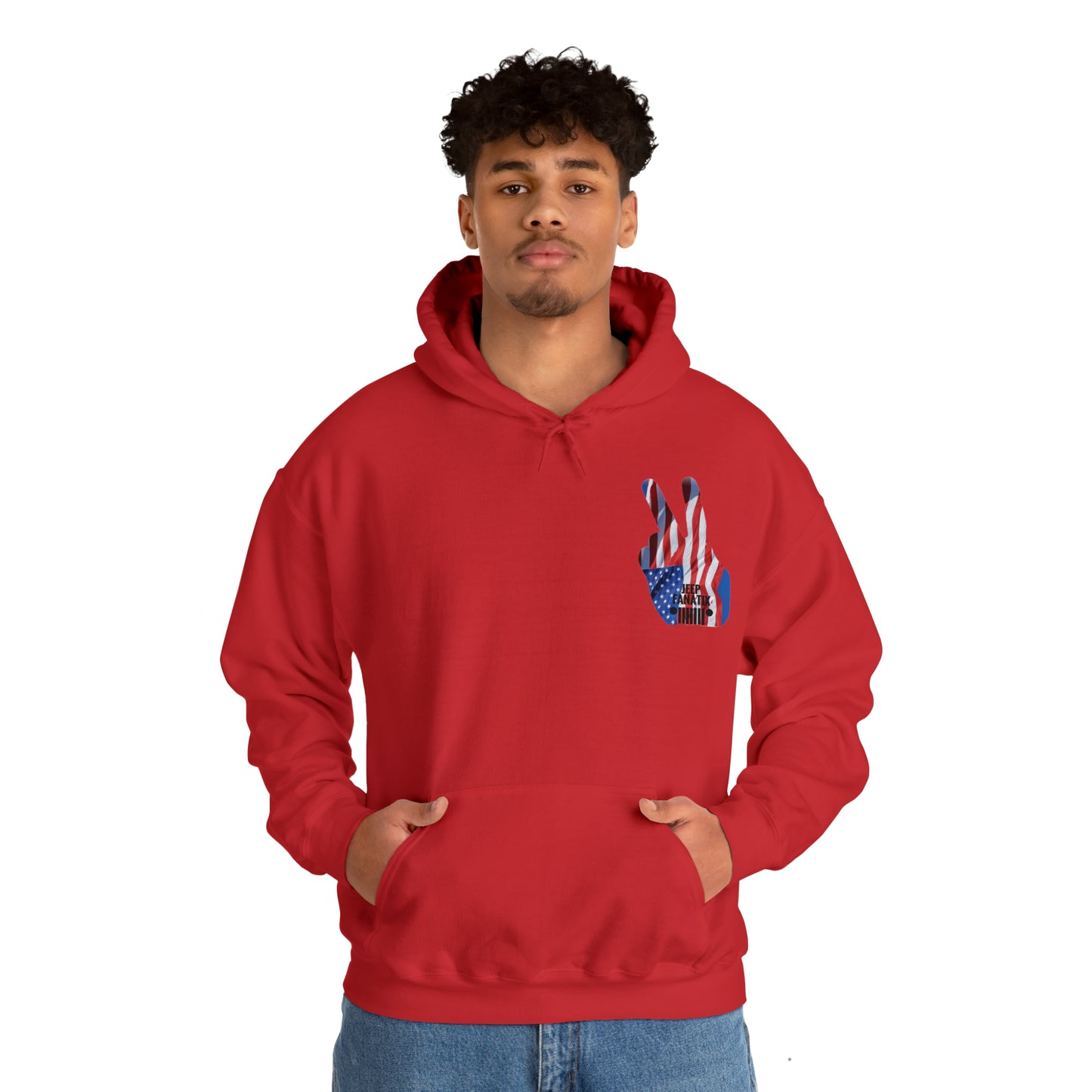 Unisex Heavy Blend™ Hooded Sweatshirt Stars, Stripes and Jeeps