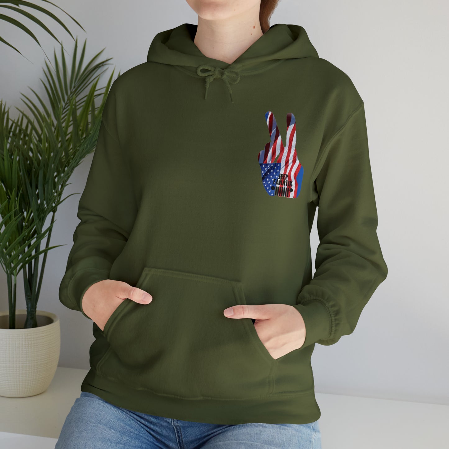 Unisex Heavy Blend™ Hooded Sweatshirt Stars, Stripes and Jeeps