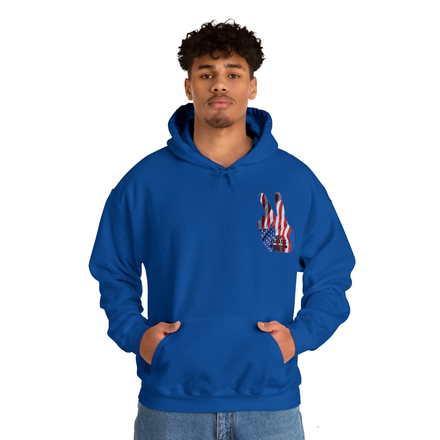 Unisex Heavy Blend™ Hooded Sweatshirt Stars, Stripes and Jeeps