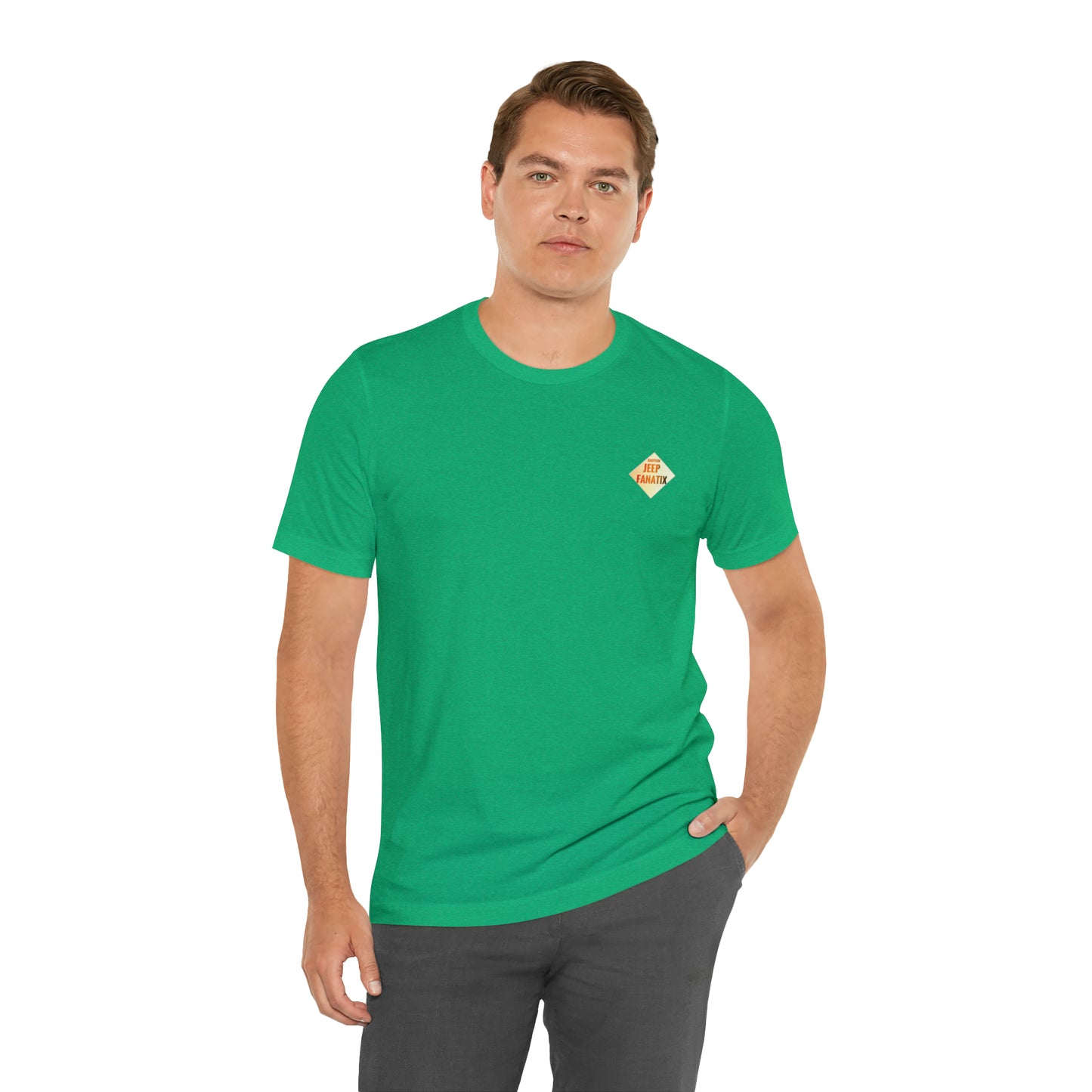 Unisex Jersey Short Sleeve Tee Rescue Green Jeep Wave