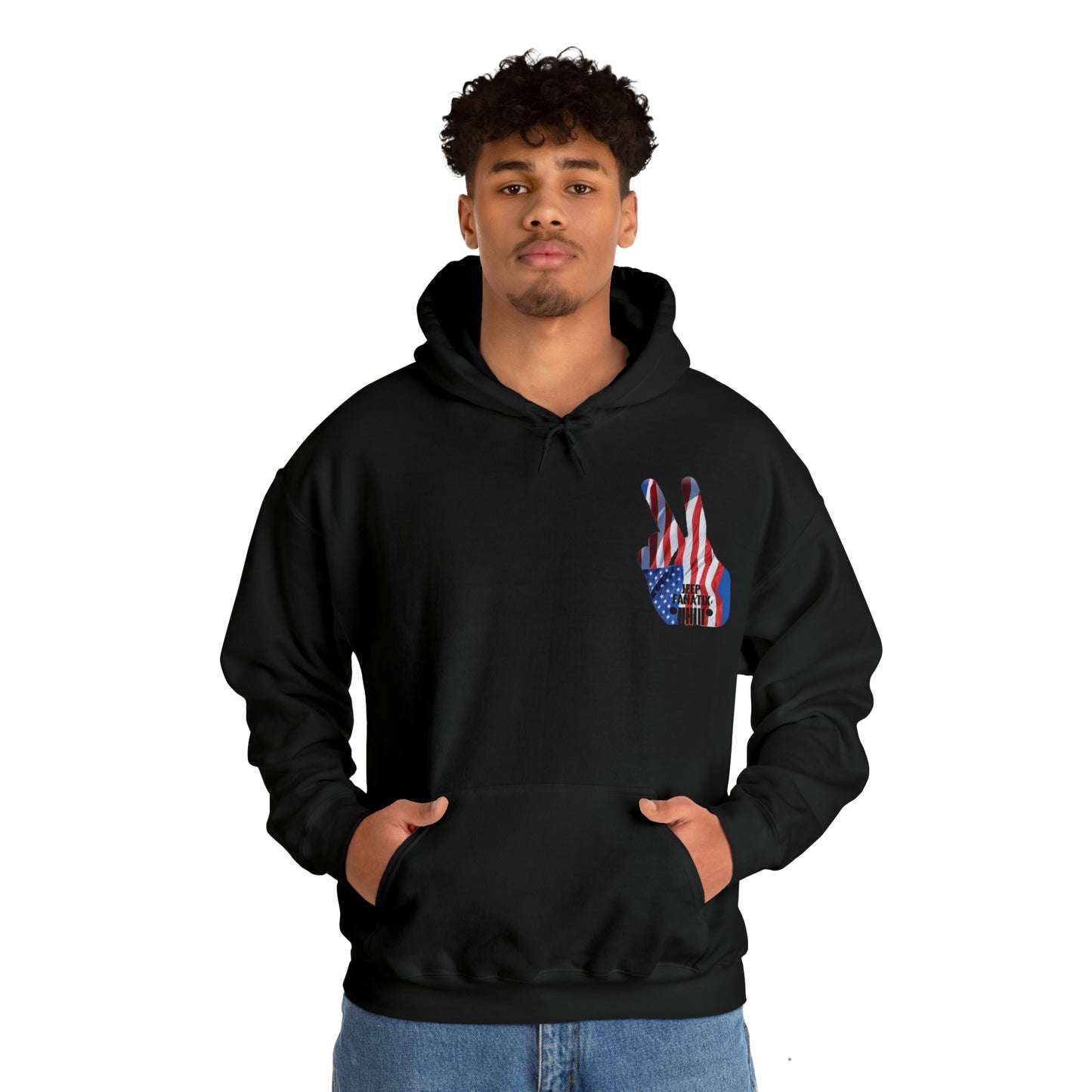 Unisex Heavy Blend™ Hooded Sweatshirt Stars, Stripes and Jeeps