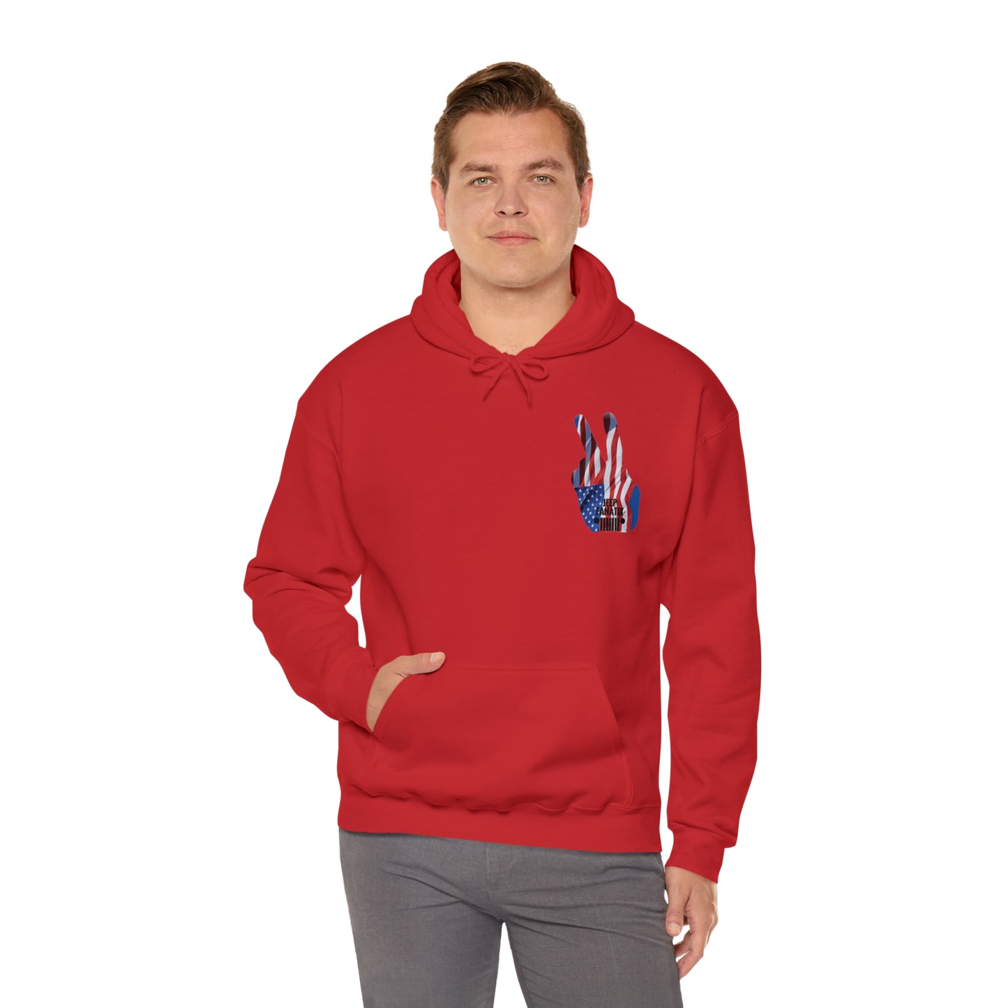 Unisex Heavy Blend™ Hooded Sweatshirt American Jeep Wave